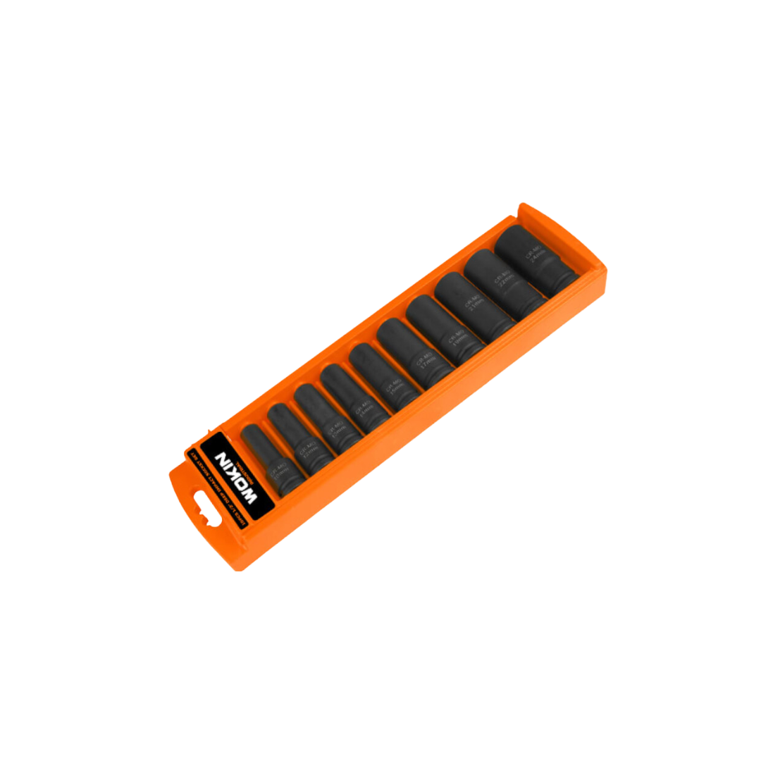 Set Dados de Impacto (Industrial) 1/2" PROFUNDOS 10 Piezas