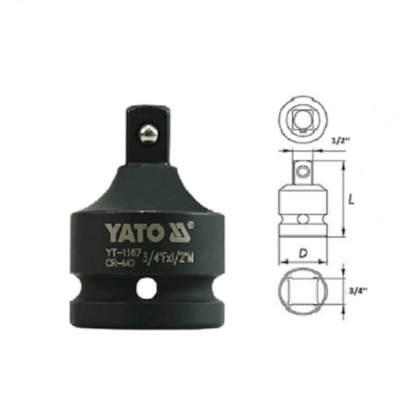 Adaptador de Impacto 3/4" x 1/2"