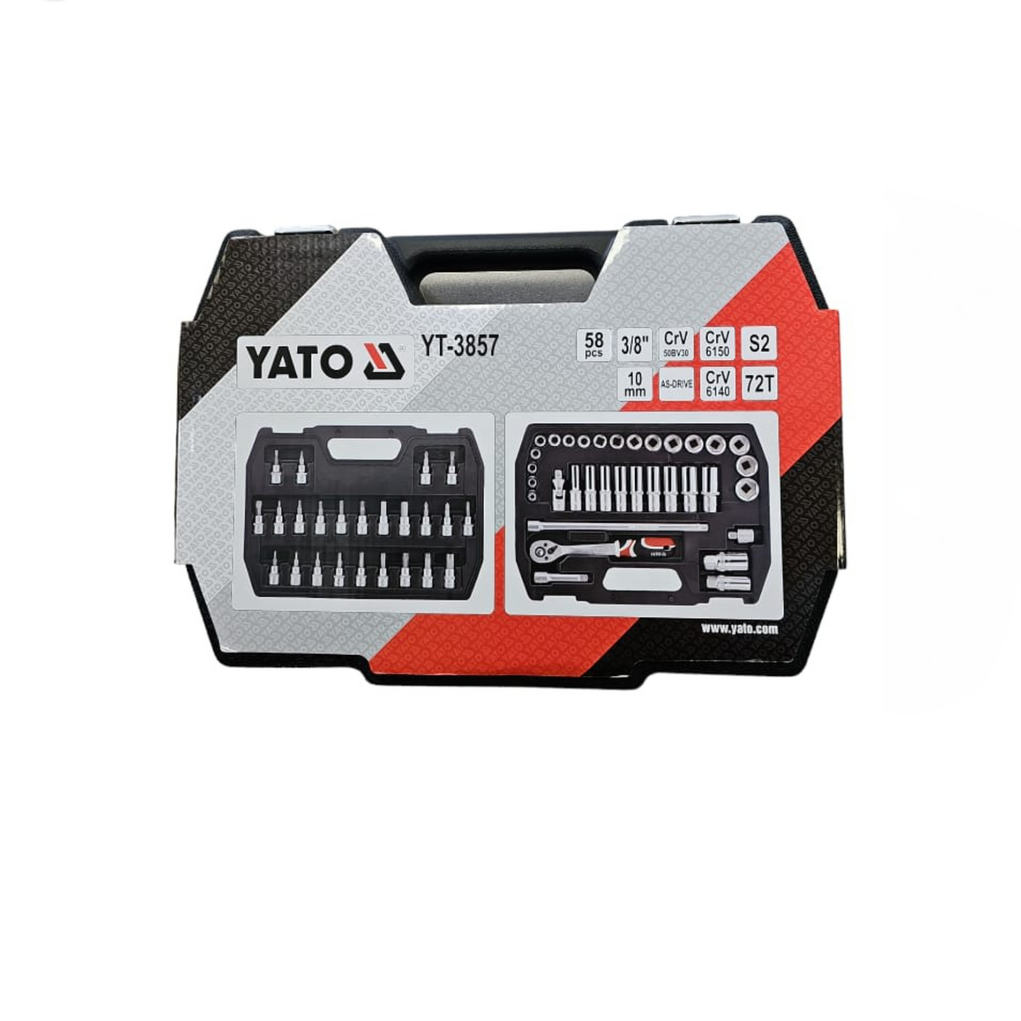 SET DADOS 3/8 58 PIEZAS YATO YT-3857