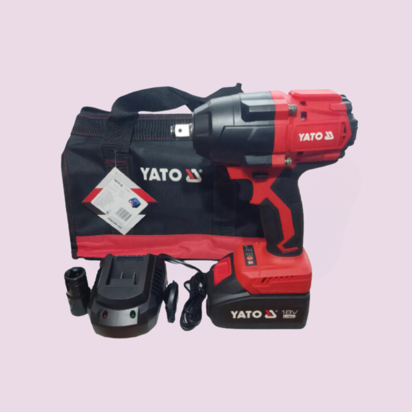 Llave Pistola Impacto Inalámbrica 18v 1/2 850nm Yato YT-827793 4A1