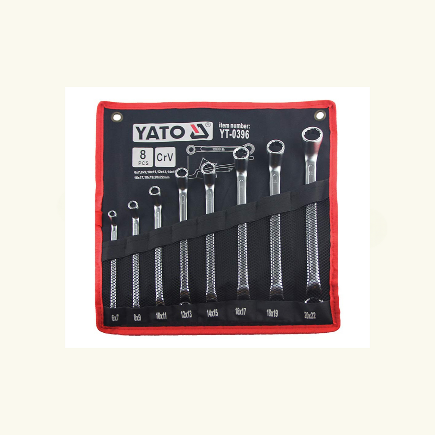 SET LLAVE ACODADA PTA CORONA-CORONA 8PCS YATO YT-0396