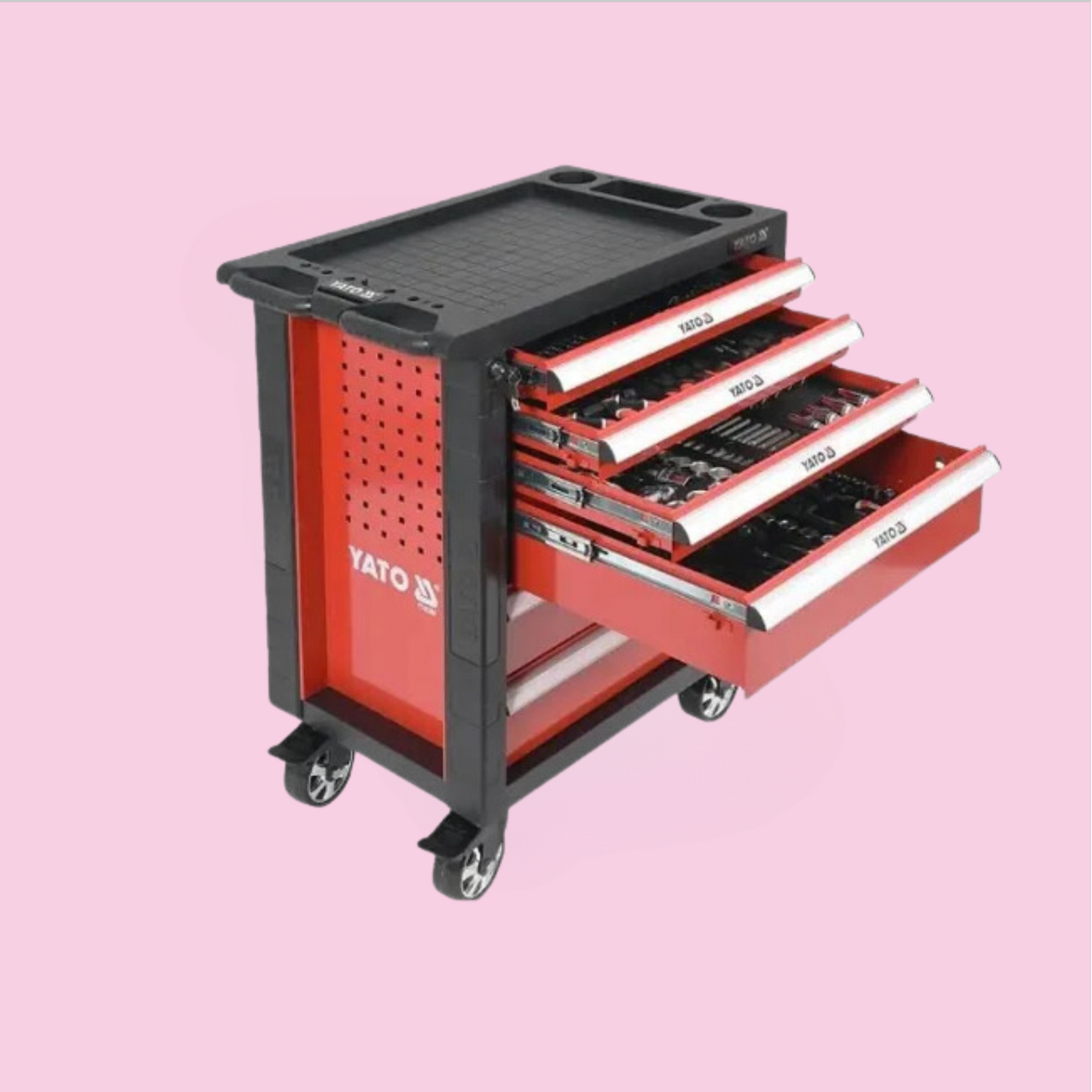 CARRO DE TRABAJO MOVIL 6 GABINETES C/HERR 177 PCS YT-55300