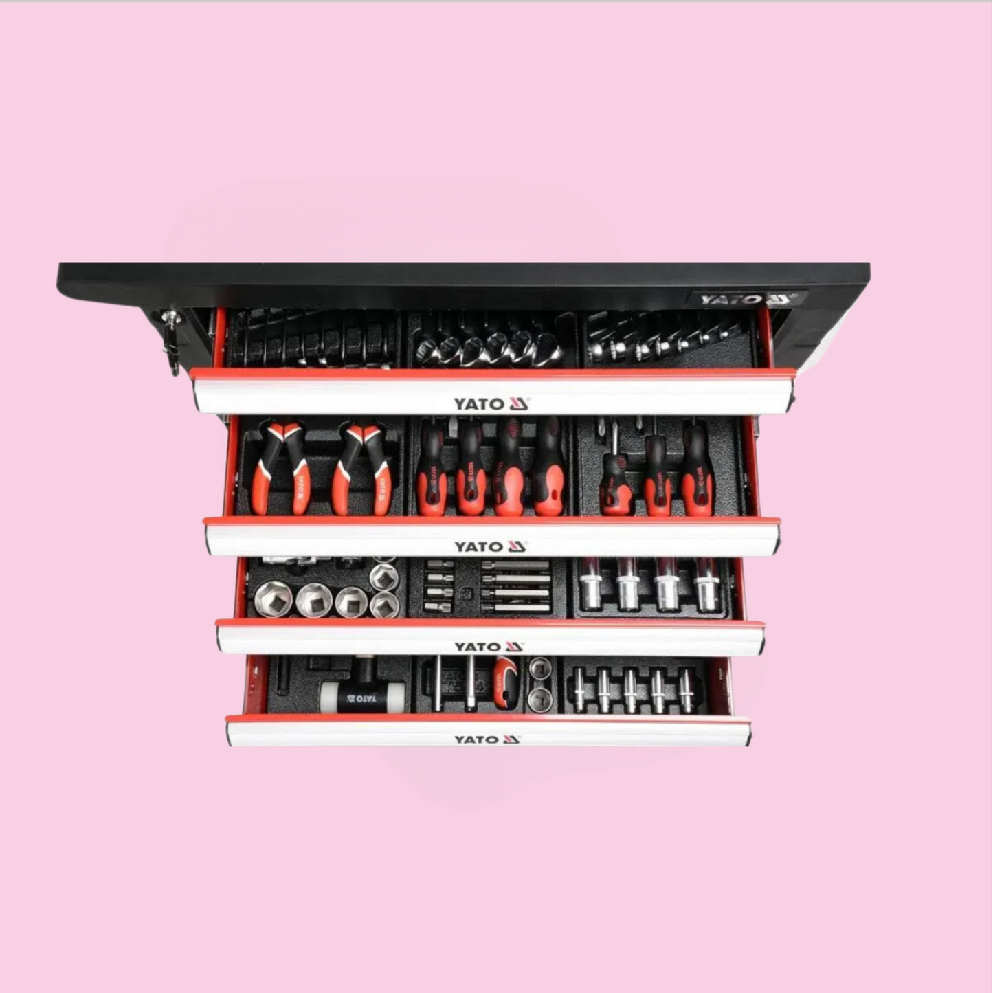 CARRO DE TRABAJO MOVIL 6 GABINETES C/HERR 177 PCS YT-55300