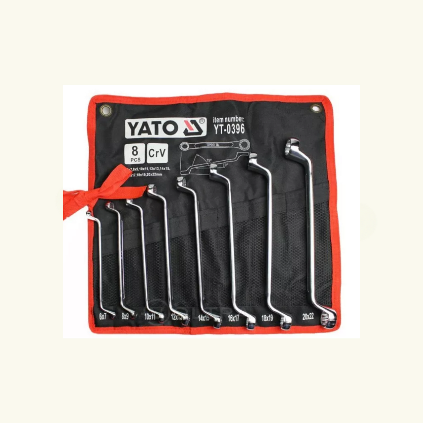 SET LLAVE ACODADA  PTA CORONA-CORONA 8PCS YATO YT-0396