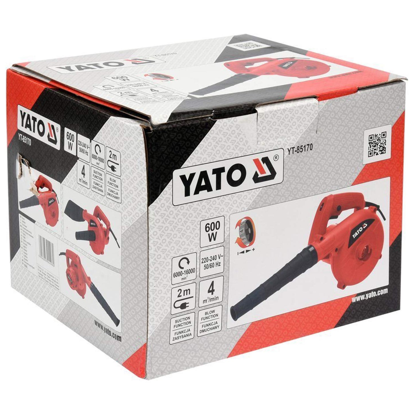 SOPLADOR Y ASPIRADOR AIRE 600W YATO YT-85170